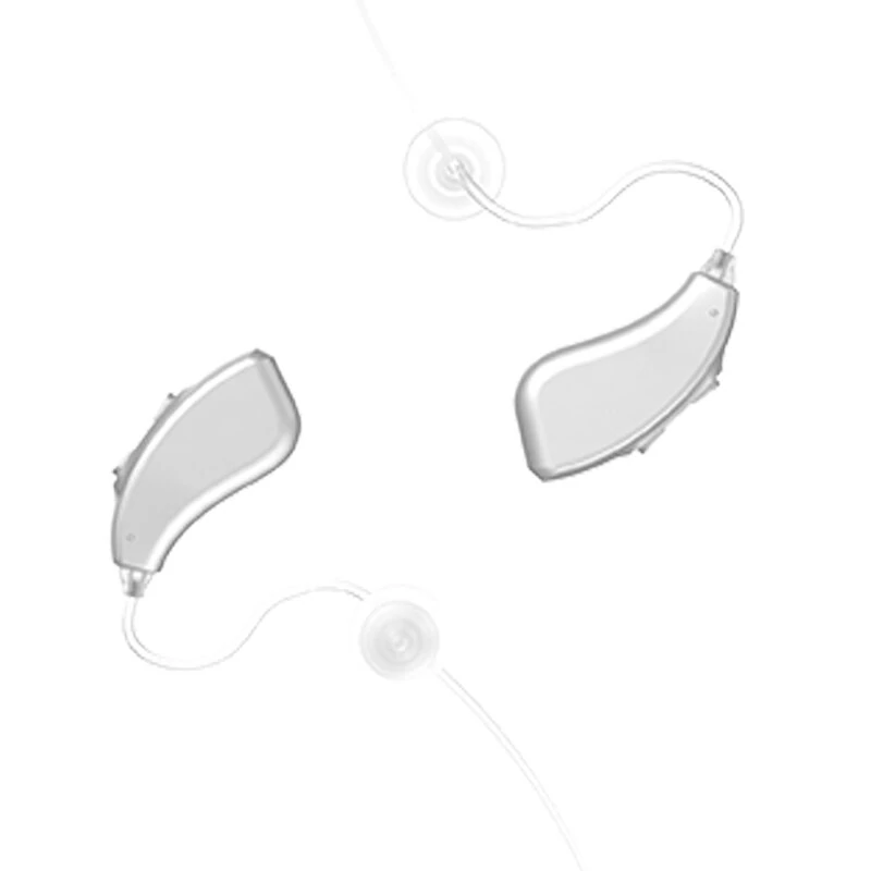 (image for) Portable Slim Rechargeable Digital In-Ear Sound Amplifier with Charging Case Hearing Earphones
